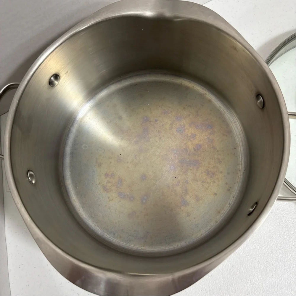 WearEver 5.5 Quart Stainless Steel Stock‎ Pot with Glass Lid Double Pour Spouts